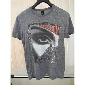 Men’s Obey Face/Eye Gray Graphic T-Shirt Size Small